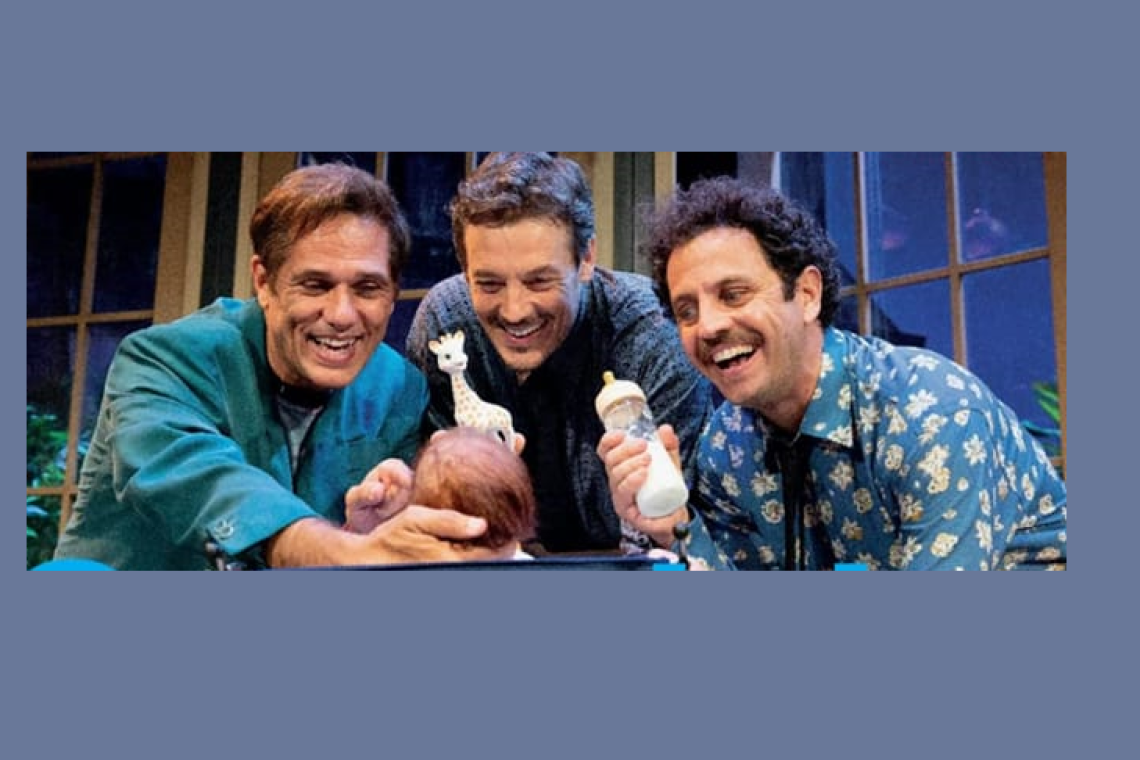 Giorgio Lupano, Attilio Fontana e Gabriele Pignotta protagonisti al Teatro Artemisio-Volonté di Velletri con “Tre uomini e una culla”