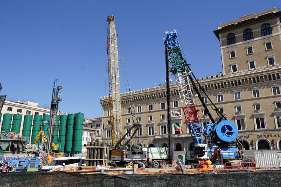 Celli: silos d’artista in piazza Venezia nel cantiere della stazione Metro C