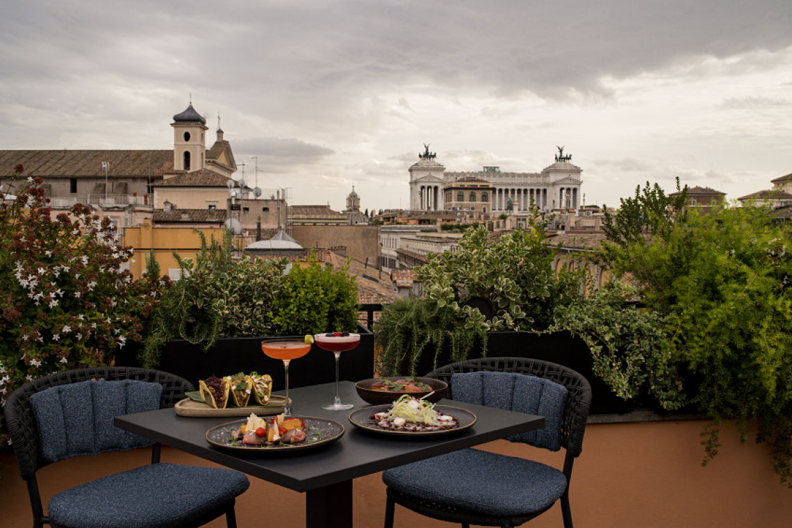 Cocktail con vista sulla Città Eterna