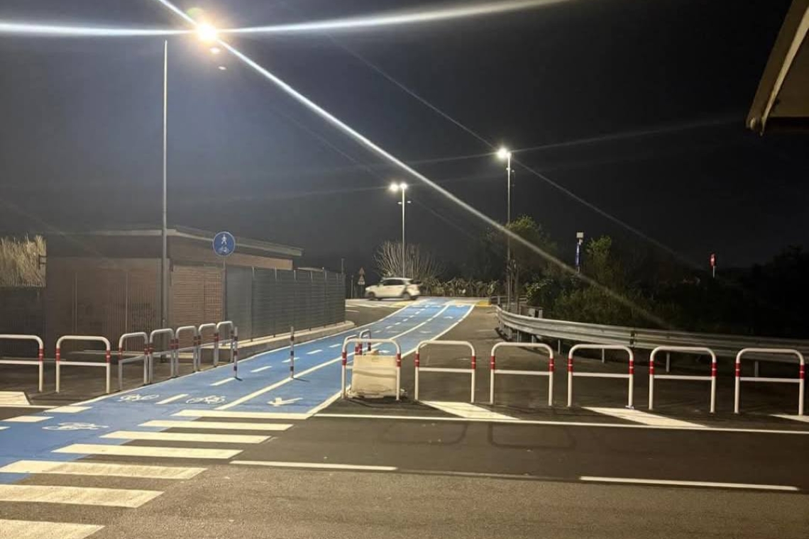 Fiumicino - Nuova illuminazione per l’attraversamento ciclopedonale sul corridoio C5: presto anche un semaforo