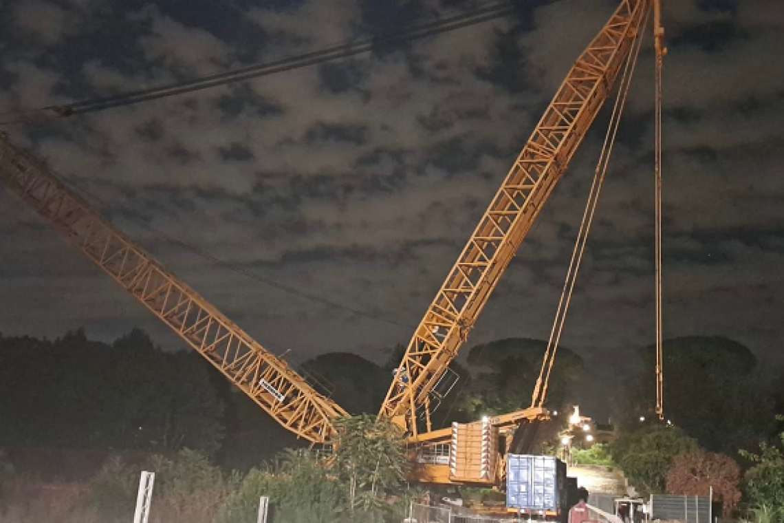 Roma. Segnalini: arrivata la maxi gru per il nuovo ponte Giulio Rocco 