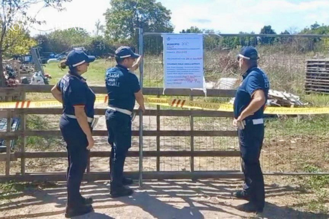 Primavalle, scoperta vasta discarica illegale durante un intervento di demolizione di manufatti abusivi: sequestrata area di oltre 6000 metri quadri.