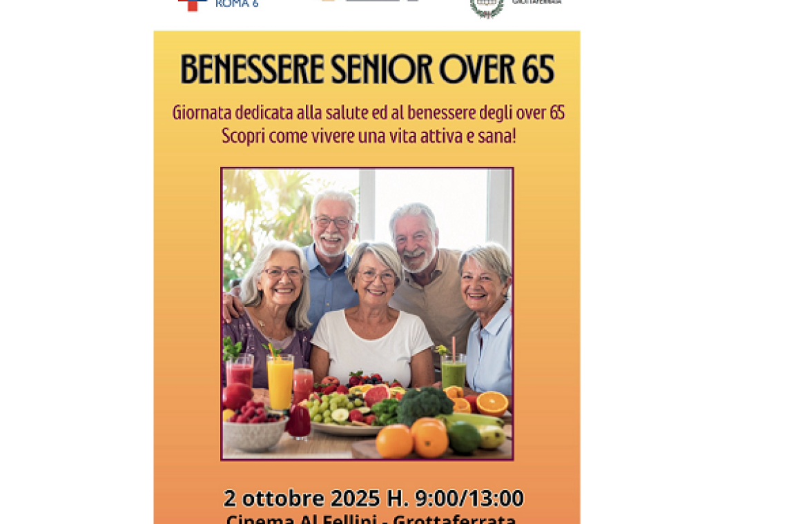 La prevenzione non ha età: il Comune di Grottaferrata al fianco degli over 65 con il progetto Benessere Senior