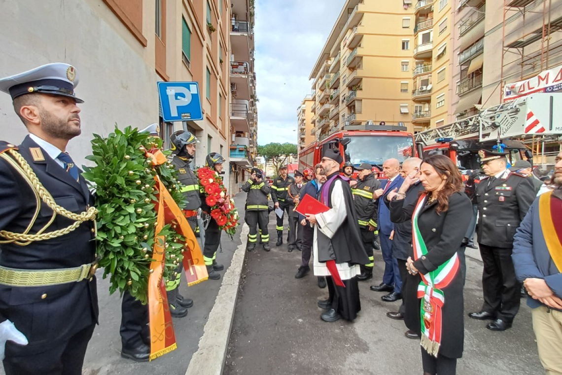 La presidente dell’Assemblea capitolina Svetlana Celli alla cerimonia in ricordo della tragedia di via Ventotene   