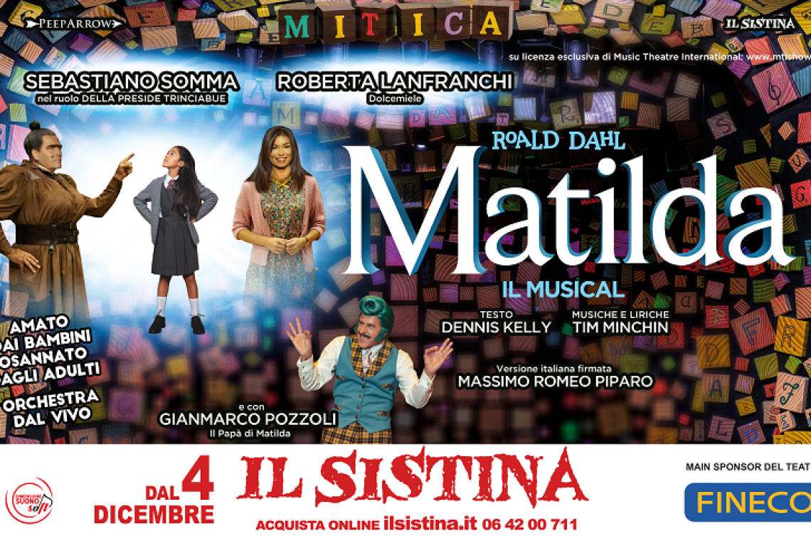Teatro Sistina - &quot;Matilda il Musical&quot; – dal 4 dicembre 2025 al 4 gennaio 2026