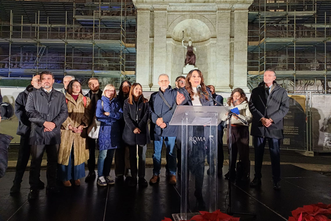 Acceso l’Albero della Pace in Piazza del Campidoglio Celli: pace impegno collettivo anche partendo da gesti semplici