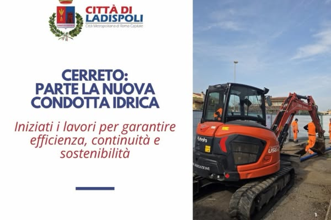 Al via i lavori della nuova conduttura idrica nel quartiere Cerreto
