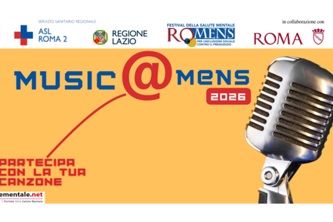 Al via il concorso Music@Mens 2026 per brani inediti sulla salute mentale