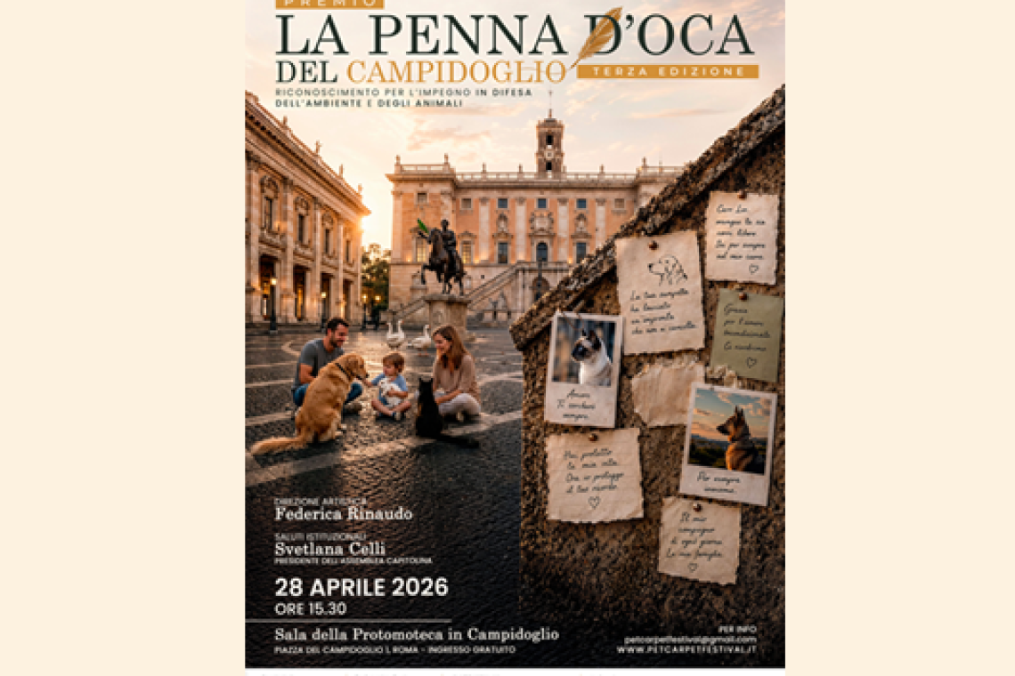 Terza edizione del premio La penna d’Oca del Campidoglio 28 aprile 2026