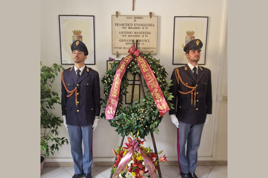 Roma. 46° anniversario dell’uccisione dell’appuntato di P.S. Francesco Evangelista, vittima di un commando terrorista dei NAR.