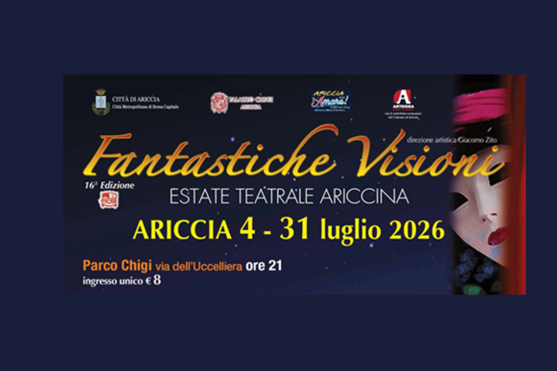 Ariccia, una stagione strepitosa in arrivo con "Fantastiche Visioni" al Parco Chigi: Black Blues Brothers, Stefano Fresi, Alessandro Bergonzoni, Gabriele Cirilli, Max Paiella e Simone Colombari
