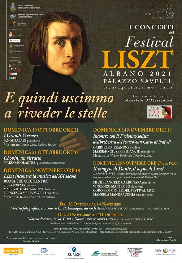 Dal 10/10 al 28/11, torna lo storico Festival LISZT di Albano.